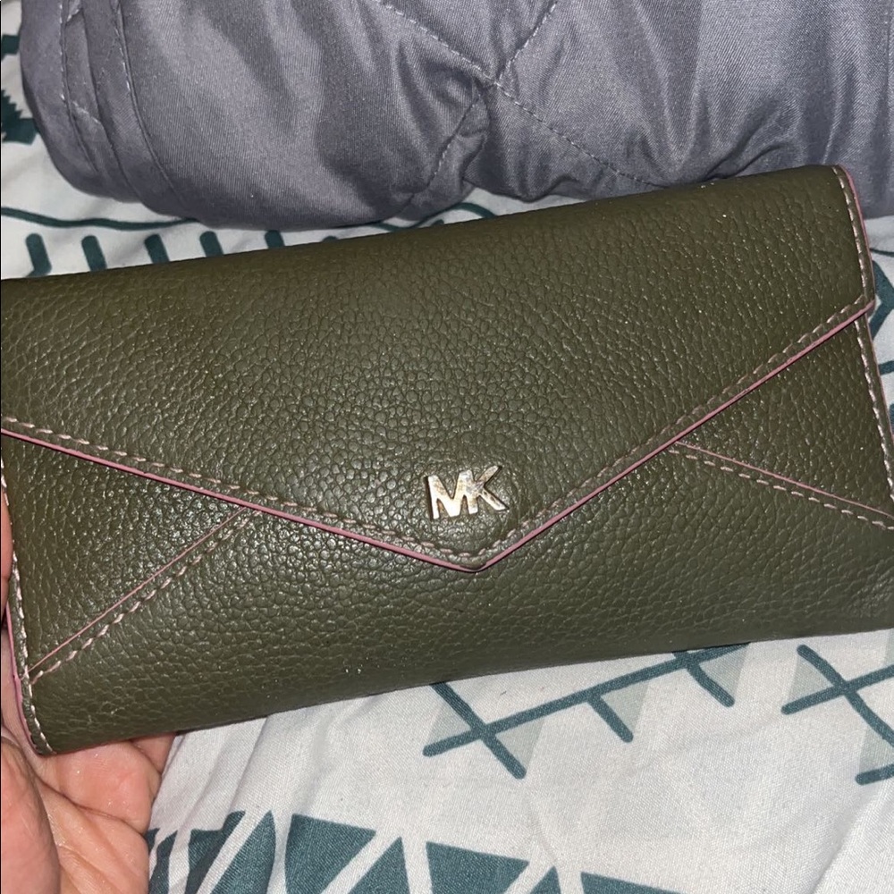 Green and pink MK wallet